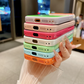 Coque de Téléphone Acrylique Dopamine aux Couleurs Contrastées Vibrantes