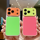 Coque de Téléphone Acrylique Dopamine aux Couleurs Contrastées Vibrantes