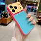 Coque de Téléphone Acrylique Dopamine aux Couleurs Contrastées Vibrantes
