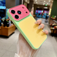 Coque de Téléphone Acrylique Dopamine aux Couleurs Contrastées Vibrantes