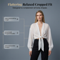🧥 OFFRE LIMITÉE -50% ! 💥 Cardigan Femme Léger en Mousseline à Nœud Frontal – Manches Ballon, Transparent, Superposition ✨