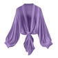 🧥 OFFRE LIMITÉE -50% ! 💥 Cardigan Femme Léger en Mousseline à Nœud Frontal – Manches Ballon, Transparent, Superposition ✨