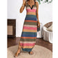 👗 LIMITED-TIME 50% OFF! 💥 Women's Breathable Comfort Striped Maxi Dress – V-Neck, Multi-Color, Side Slit ✨
