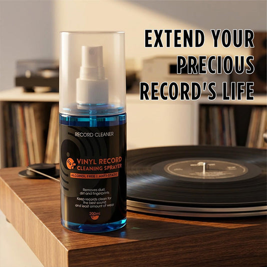 🎵 Spray Nettoyant Anti-Statique pour Vinyles – Sans Alcool, Anti-Poussière, Brume Fine ✨