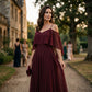 👗Robe Maxi Fluide Élégante à Épaules Dénudées pour Femme