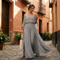 👗Robe Maxi Fluide Élégante à Épaules Dénudées pour Femme