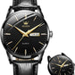 ⌚✨ PROMO -50% ! Montre Homme Classique Cuir – Mouvement Quartz Fiable, Verre Minéral Durci, Aiguilles Lumineuses Dorées, Fenêtre Date, Étanche 30m · 5 Coloris · Cadran 39mm 🎁