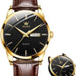 ⌚✨ PROMO -50% ! Montre Homme Classique Cuir – Mouvement Quartz Fiable, Verre Minéral Durci, Aiguilles Lumineuses Dorées, Fenêtre Date, Étanche 30m · 5 Coloris · Cadran 39mm 🎁