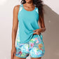 👙 50% DE RÉDUCTION 🎨 Ensemble maillot de bain ample imprimé color-block – Tissu extensible & séchage rapide – Haut & short assortis, look tendance – parfait pour la plage ou la piscine 🏖️✨