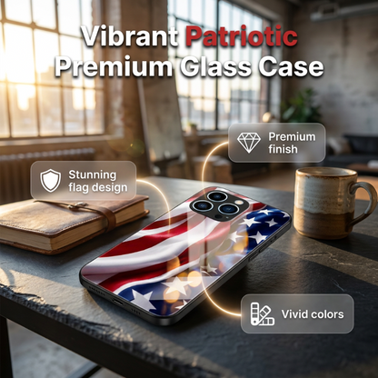 ⏳Promotion limitée -50%⏰Coque de téléphone en verre patriotique vibrante📱🎏