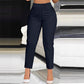 Pantalon Tailleur Cropped Taille Haute Femme