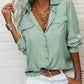 👚 50% DE RÉDUCTION ☀️ Chemise femme unie – Col, manches longues & boutonnage – Tissu doux, facile à assortir avec jean, jupe ou veste – intemporelle et polyvalente 🕶️✨