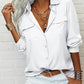 👚 50% DE RÉDUCTION ☀️ Chemise femme unie – Col, manches longues & boutonnage – Tissu doux, facile à assortir avec jean, jupe ou veste – intemporelle et polyvalente 🕶️✨