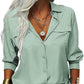 👚 50% DE RÉDUCTION ☀️ Chemise femme unie – Col, manches longues & boutonnage – Tissu doux, facile à assortir avec jean, jupe ou veste – intemporelle et polyvalente 🕶️✨