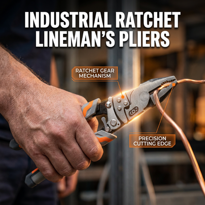 🔩🔥 -50% ! Pince Électricien Cliquet Industrielle 9 Pouces – Auto-Verrouillage Réduit Fatigue Mains Coupe Pliage Fils Lourds, Poignées Ergonomiques Antidérapantes Transfert Couple Maximal, Anti-Rouille Durable ⚡✨