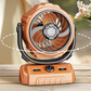 🌀🔥 -50% ! Ventilateur Camping Turbo 100 Vitesses – Oscillation 270° Rafraîchissement Large Angle, Batterie Lithium Chargeur Urgence LED 3 Niveaux, Suspension Crochet Table Plafond Polyvalent · Vert & Orange ✨