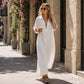 Robe Maxi Minimaliste Uni pour Femme
