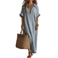 Robe Maxi Minimaliste Uni pour Femme