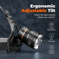 📢📢50% de réduction！Lampe Frontale Rechargeable Zoomable avec Détecteur de Mouvement