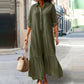 ⏳Offre limitée -50%⏰ Robe longue vintage à col chemisier pour femme👗