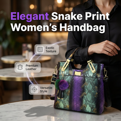 🏆DERNIER JOUR -50%🔥Sac Cabas en Cuir PU Imprimé Serpent Élégant