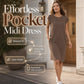 👗 PROMO LIMITÉE 50% DE RÉDUCTION ! ✨ Robe Décontractée Coton Mélangé Femme – Col Rond, Manches Courtes, Coupe Ample 🌸