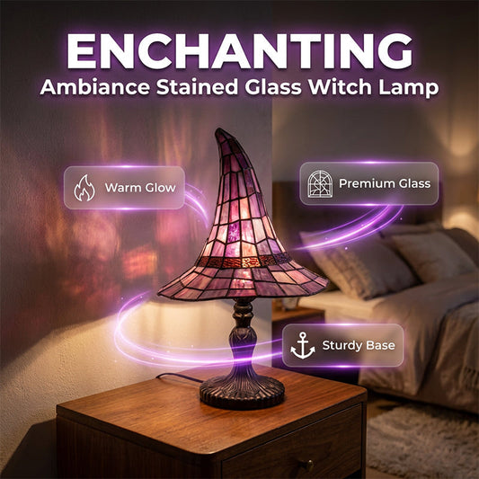 Lampe Sorcière Enchantée en Verre Coloré
