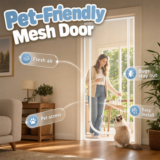 🐶 PROMO EXCEPTIONNELLE 50% DE RÉDUCTION ! 🐱 Moustiquaire de Porte en Maille – Rideau de Porte Adapté aux Animaux – Anti-Insectes, Fermeture Éclair & Installation Sans Outils – Laissez l’Air Circuler, Pas les Insectes 🌿✨