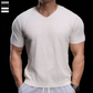 👕☀️ PROMO FLASH 50% ! T-Shirt en Maille Col V Respirant Homme – Léger, Coupe Décontractée, 4 Coloris, Tailles M-XL, Idéal Sport & Quotidien ✨