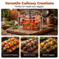🥰 Parfait pour les barbecues en famille : des repas plus sûrs, plus sains et sans souci 🎁 Support vertical à brochettes en acier inoxydable pour friteuse à air