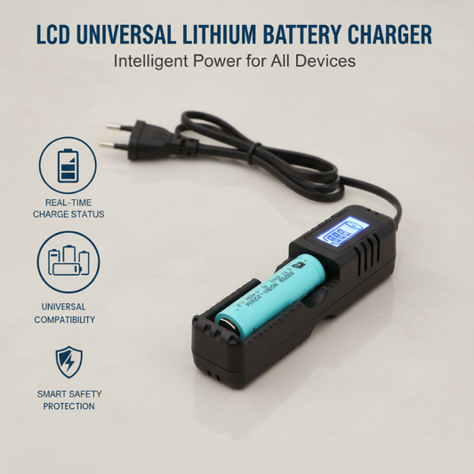 ⏳Offre Limitée⏰Chargeur de Batterie Lithium LCD Universel