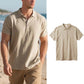 📢📢-50% !! ⏰Chemise Homme Lin Respirante Manches Courtes Col Boutonné