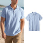 📢📢-50% !! ⏰Chemise Homme Lin Respirante Manches Courtes Col Boutonné