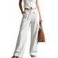 🔥-50%👖 Pantalon Femme Ample en Coton et Lin – Taille Haute Poches Latérales Style Décontracté🌿 Pantalon décontracté femme en coton et lin, pour un look décontracté chic