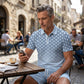 👕 OFFRE LIMITÉE : 50 % DE RÉDUCTION ! ✨ Ensemble chemise à col et short pour homme à imprimé géométrique – Motif moderne, respirant, look coordonné 🔷
