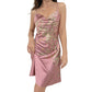 🎉 OFFRE LIMITÉE –58% ! 🌙 Robe Nuisette Sans Manches Femme – Texture Soyeuse & Bretelles Spaghetti Réglables 🌸