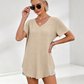 T-shirt Col V Flatteur pour Femme