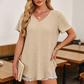 T-shirt Col V Flatteur pour Femme