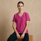 T-shirt Col V Flatteur pour Femme