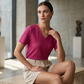T-shirt Col V Flatteur pour Femme