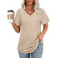 T-shirt Col V Flatteur pour Femme