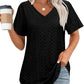 T-shirt Col V Flatteur pour Femme
