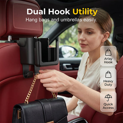 🚗 Soldes 2026 — Plus de 25 000 vendus!🧩 Porte-Gobelet Voiture – Gain de Place & Double Crochet 🧹