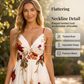 Robe Maxi à Bretelles Spaghetti Imprimée pour Femme
