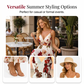 Robe Maxi à Bretelles Spaghetti Imprimée pour Femme