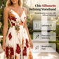 Robe Maxi à Bretelles Spaghetti Imprimée pour Femme