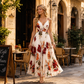 Robe Maxi à Bretelles Spaghetti Imprimée pour Femme
