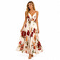 Robe Maxi à Bretelles Spaghetti Imprimée pour Femme