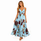 Robe Maxi à Bretelles Spaghetti Imprimée pour Femme