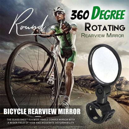 🚴 Rétroviseur Vélo Pivotant 360° — Miroir Convexe, Installation Facile, Rond ou Ovale, Moto & Vélo Électrique 🔎